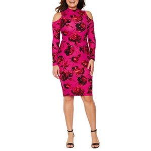 Bold Elements Floral Bodycon Long Sleeve Dress-NWT